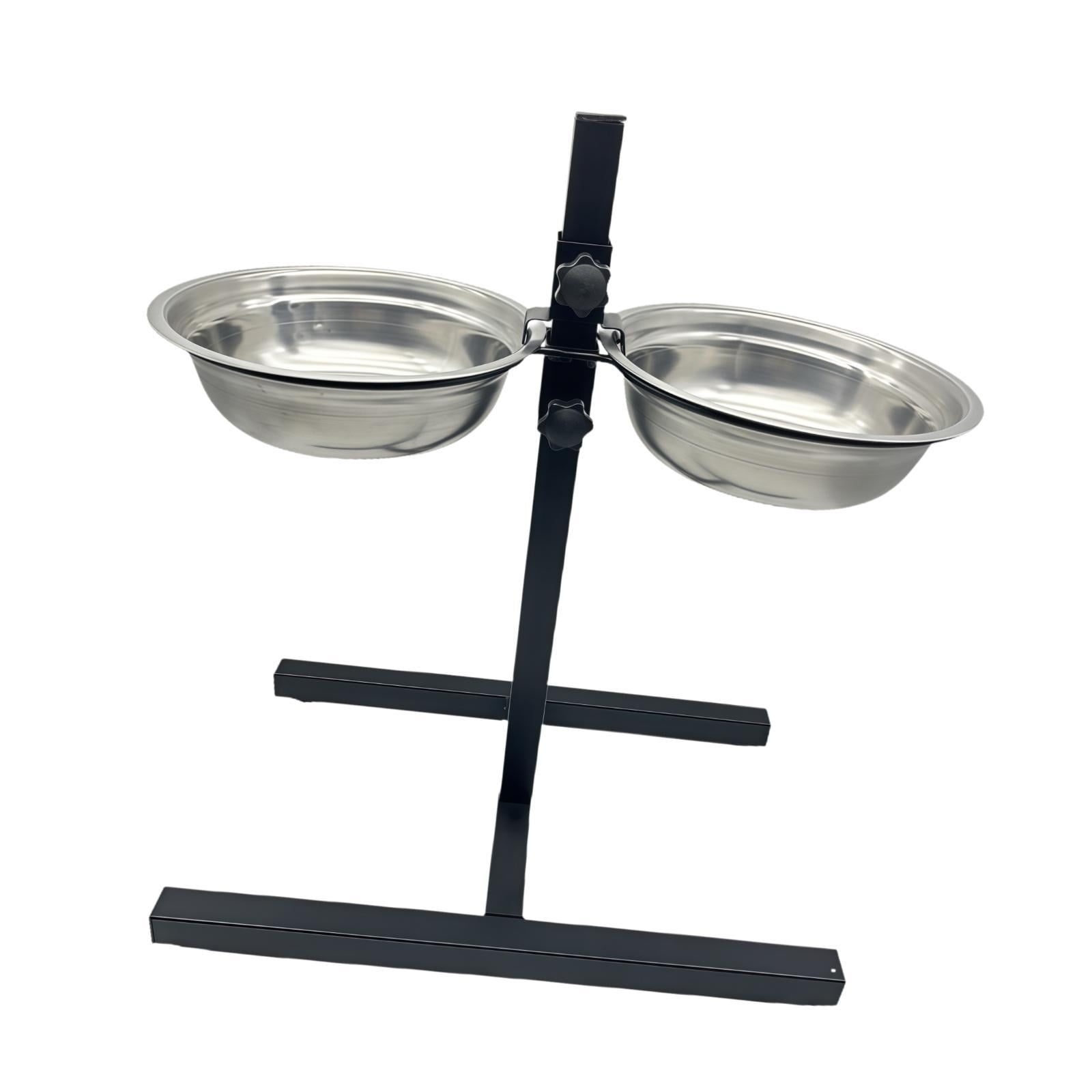 Cat Bowl Dog Feeder Food Water Bowls Holder Non Slip Metal Stand Elevated Design for Small Pets Indoor
