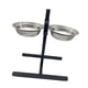 thumbnail image 2 of Comedero elevado de metal para perros, estable, de acero inoxidable, resistente, con soporte de altura ajustable, estación de alimentación para, 2 of 8