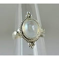 thumbnail image 2 of Navya Craft Rainbow Moonstone Oval 925 Sterling Silver Handmade Women Statement Ring Size 4.5, 2 of 4