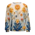 thumbnail image 7 of Sweatshirt For Womens Crewneck Watercolor Wildflowers Hoodies Teen Girls Cute, 7 of 7