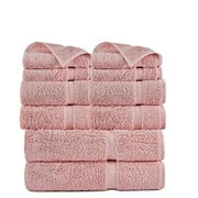 FTB Classic Turkish Luxury Hotel & Spa Bath Towel Set 10 Piece Towels (Pink)