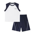 thumbnail image 4 of Amidoa Boys 2 Piece Outfits Summer Clothes Cute Tank Top and Casual Pants Kids Clothing Sets White Size 8, 4 of 9