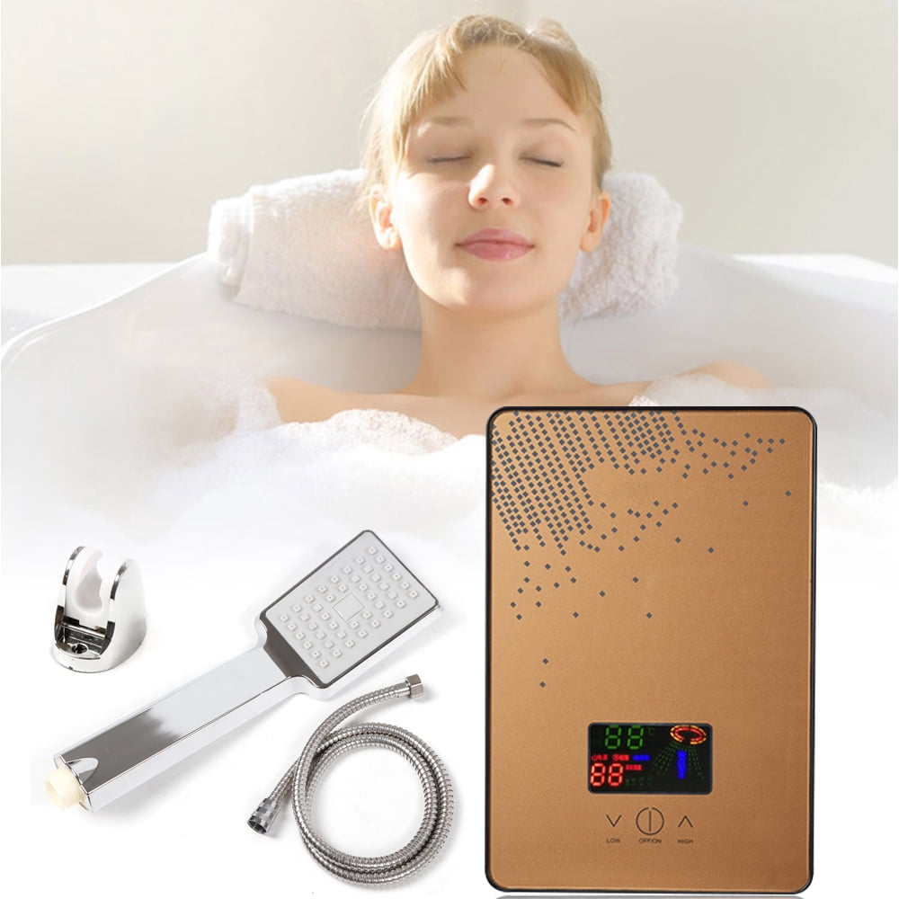 Tankless Electric Water Heater, Fast Heating, Adjustable Temperature, LED Display