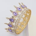 thumbnail image 4 of Nvzi Tiara de boda para novia, diadema de princesa, corona de novia, joyería para el cabello con diamantes de imitación de cristal,graduación, boda, fiesta de disfraces (G), 4 of 4