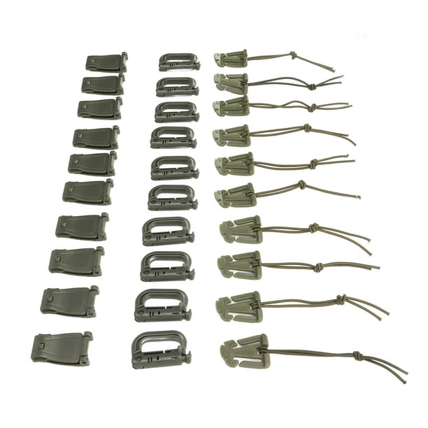 Kit De 30 Pièces – Sangles à Clip, Anneaux D Et Verrous Grimlock Pour Sac à Dos, Tubes D'hydratation, Randonnée Et Camping