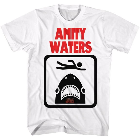 Jaws Amity Waters White Adult T-Shirt 6Xl