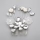 thumbnail image 1 of Pinzas para el cabello Hugo Joyería de la flor del pelo Nupcial Perla Cristal, 1 of 10