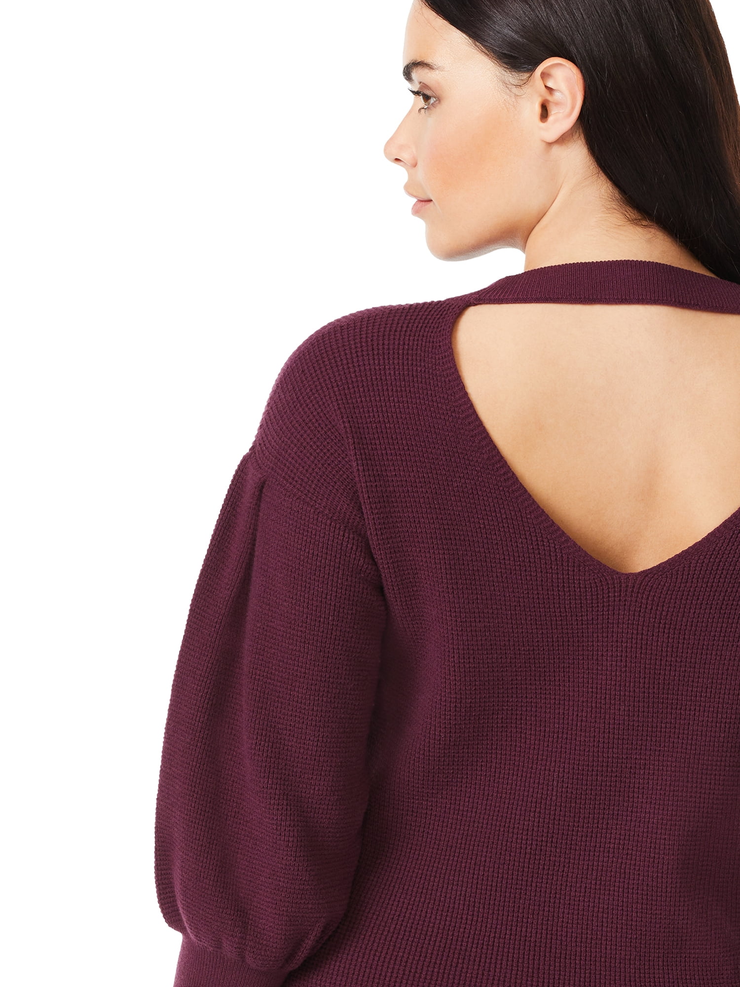cut out back sweater