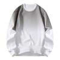cfhntfmh Chandail en Molleton Surdimensionné pour Hommes Grande Taille Mode Imprimé Manches Longues Chandail Décontracté Col Rond Basique