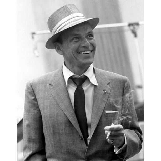 Frank Sinatra Poster Bw Fedora Art Poster 24x36 Walmart Com Walmart Com
