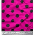thumbnail image 1 of Soimoi Pink Poly Georgette Fabric Circle Geometric Print Fabric by Yard 52 Inch Wide, 1 of 3