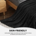 thumbnail image 6 of Fleece Throw Blanket, Cozy Plush Fleece Blanket Throw Size, Flannel Blankets Throw(50''x60'',Black), 6 of 7