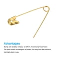 thumbnail image 4 of Unique Bargains Gold Tone Metal Safety Pins with Box, 480 Pack, 4 of 4