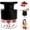 Blacks, variant on Cherry Pitter Multiple, Quick Release Multi Cherries Stoner Pitter 7-in-1, Push Button Cherry Core Pitter Tool with Splatter Protector, Pit Seed Remover for Making Jam Cherry Dishes