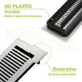 thumbnail image 6 of Naiture Stainless Steel Floor Register, Heavy Duty Rust-Resistant Floor Vent Cover, Metal Damper or Lever, Modern Style Grille Floor Vent, Duct Size 4" X 12", Brushed Nickel Finish, 6 of 14