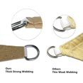 thumbnail image 3 of Sun Shade Sail Sun Protection Rectangle Awning Canopy 96.5% UV Block Waterproof for Outdoor Garden Patio Party With Free Rope,2.4 * 3m,Sand, 3 of 5