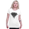 thumbnail image 3 of Diamond Dripping Fashionable Girly Womens Slim Fit Graphic Tee Brisco Brands X, 3 of 5