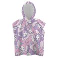 thumbnail image 3 of Kuromi And My Melody Kids Beach Towels with Hood Soft Quick Dry Absorbent Hooded Towels Bath Robe for Swim Pool Bath Poncho Towels, 3 of 7