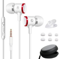 WILLED Wired Headphones with Microphone, Noise Cancelling In-Ear Earphones, Powerful Heavy Bass High Definition, Earbuds for iOS Android Smartphones Laptops MP3 Gaming Walkman and All 3.5mm Jack