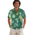thumbnail image 3 of KUIFORTI Green Palm Leaf Couple Matching Outfits Lightweight Husband and Wife Clothing Washable Mens Shirts Casual with Soft Fabric Fashionable Fit for Honeymoon Trip, 3 of 7