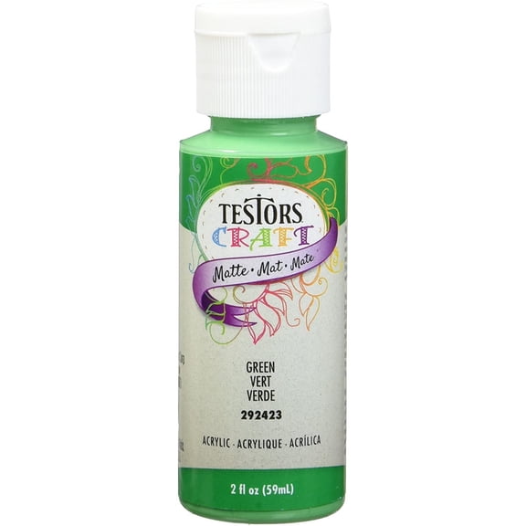 Testors 292423A 2 oz Green Matte Acrylic Paint