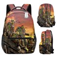 thumbnail image 1 of Anime Cartoon Teenage Mutant Ninja Turtles Backpack, Schoolbag, Wear-resistant Digital Printing Backpack--Week, 1 of 5