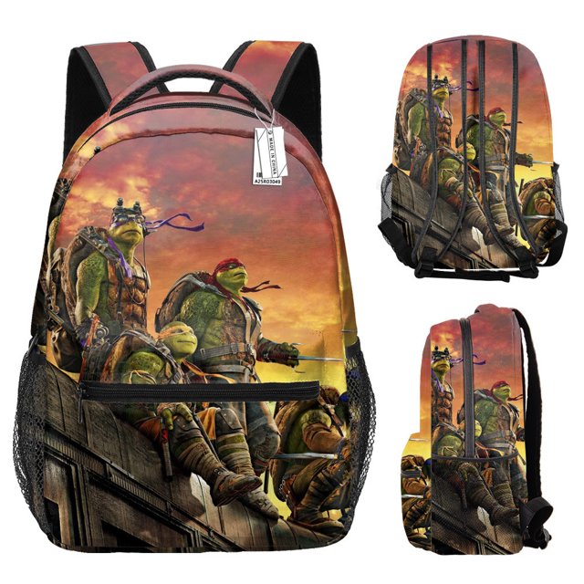 Anime Cartoon Teenage Mutant Ninja Turtles Backpack, Schoolbag, Wear-resistant Digital Printing Backpack--Week