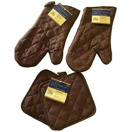 

Kitchen Oven Mitt Holder Set Kitchen Linens Oven Mitt Holder Pack (Brown)