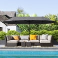 thumbnail image 2 of Outsunny 15ft Double-sided Patio Umbrella with Twin Canopy, Black, 2 of 10