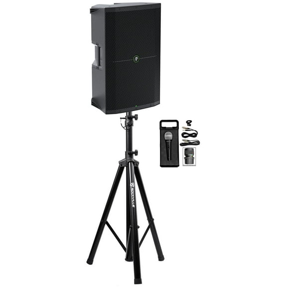 Mackie Thump215 15" 1400 Watt Powered DJ PA Speaker Tripod Stand Mic Thump 215