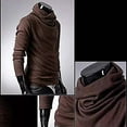 thumbnail image 5 of Wxolcjlv T-Shirt For Mens Personalized Long Sleeve High Neck Base Layer Stylish Stand Collar Wear Tee,Size M-3XL, 5 of 5