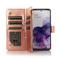thumbnail image 4 of Samsung Galaxy S20 FE Case, Dteck Zipper Purse PU Leather Folio Magnetic Wallet Credit Card Slot Shock Protection Phone Cover with Hand Strap for Samsung Galaxy S20 FE 5G, Pink, 4 of 7
