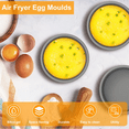 thumbnail image 3 of 3Pcs Air Fryer Egg Mold Silicone Egg Poacher Cups Nonstick Egg Boiler Mould Cup Microwave Cooker Egg Bite Maker Grey,3 x Silicone Egg Poacher Cups,Grey, 3 of 6