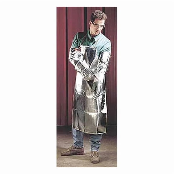 Karewear Aluminized Apron, Rayon ( 16 oz ), 42 in Length, Silver 726AR