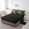 thumbnail image 5 of Castle Fairy Boho Tropical Leaf Twin Bedding Sets 7-Piece for Teens, Geometric Print Bedding Comforter Set for Bedroom, Green Gray,Black Reversible, 5 of 7
