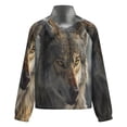 thumbnail image 6 of Jackets for Women Winter Coat Jackets Flannel Stand Collar Jacket(Wolf in Winter Forest,Size:S-4XL), 6 of 7