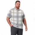 thumbnail image 6 of Big and Tall Mens polo shirts Breathable Performance Polos for Men Casual Work Men Polo Shirts Plaid Summer Basic Loose Fit Short Sleeve Golf Shirts Brown 6XL, 6 of 6