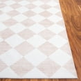 thumbnail image 3 of SAFAVIEH Santa Clara Elwyn Checkered Polyester Machine Washable Runner Rug, Ivory/Beige, 2'6" x 8', 3 of 7