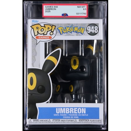 Bundle with PSA 8.5 NM-MT  Graded Umbreon #948 Pokemon Collectible Vinyl Figure - Fully Encapsulated with Compatible Funko Pop! PSA Hard Protector Case