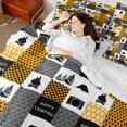 thumbnail image 4 of Homewish Teens Happy Camping 7pcs Bedding Comforter Set,Adventure Theme Queen Bedding Sets Super Cozy,Geometric Plaid Grid Queen Sheet Sets,Luxury Bedroom Decor,Reversible, 4 of 8