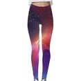 thumbnail image 4 of Vibrex Fashion Fashion Women Printed Span Ladies High Waist Trousers Yoga Pants Long Pants_Orange_XXXL, 4 of 5