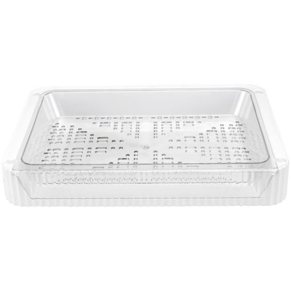 WINOMO 1Pcs White Plastic Rectangular Storage Rack For Fruits And Vegetables With Stackable Feature