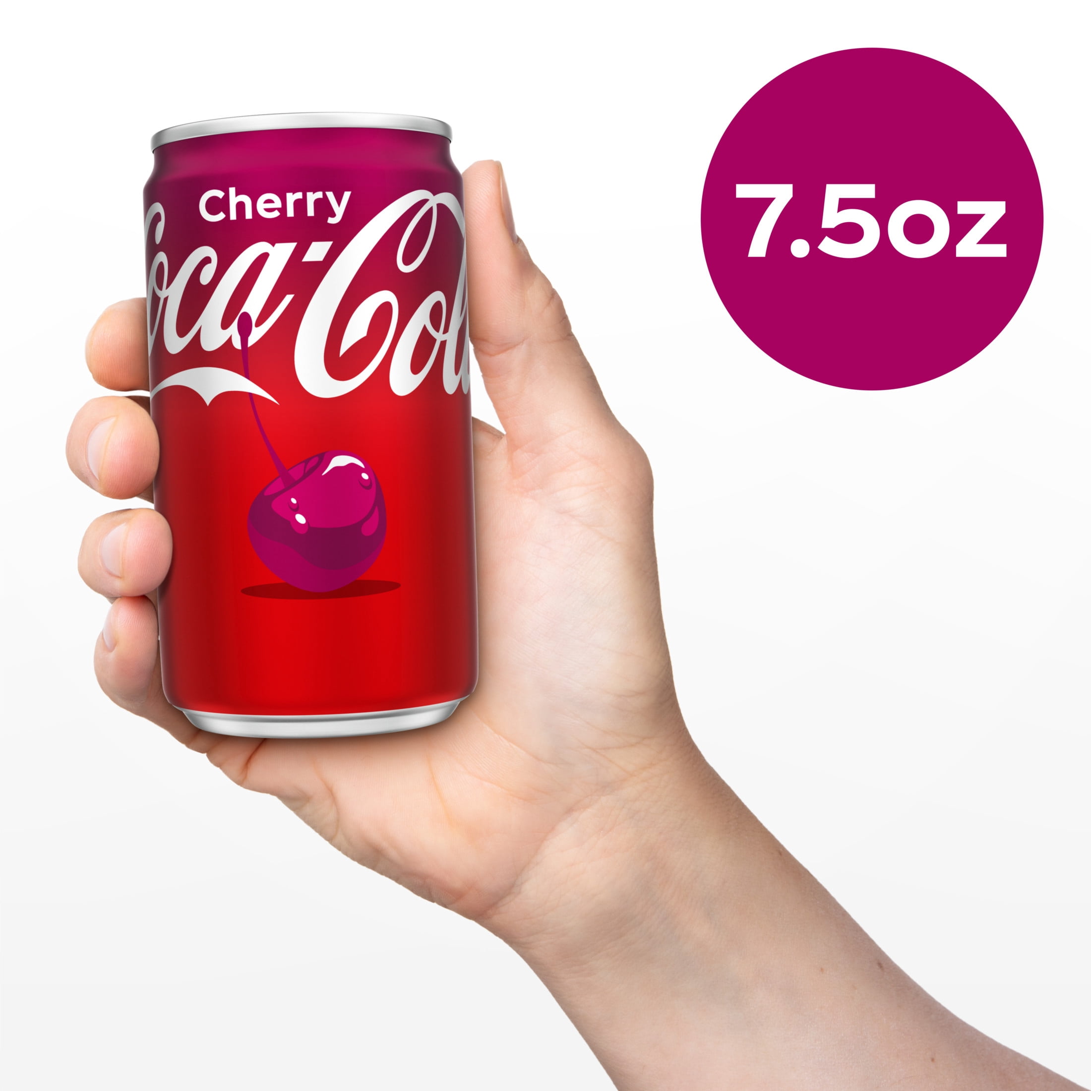 Coca-Cola Cherry Soda Pop Fridge Pack Mini Cans, 7.5 fl oz, 10 Pack