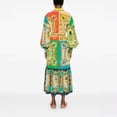 thumbnail image 3 of Women Vintage Printed Shirt Dress Long Sleeve Tie Waist Button Down Casual Vacation Midi Dress, 3 of 6