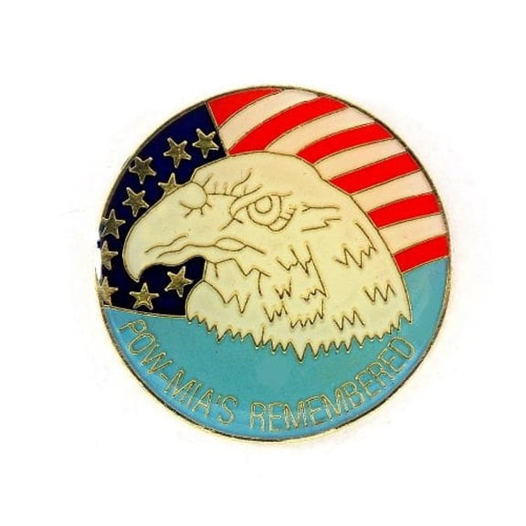 POW MIA Remembered Eagle USA Lapel Hat Pin Military Marines PPM 768 (1 pin)