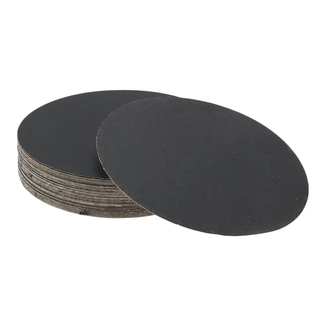 50 Pcs Discos de Lija Redondos 360 Grano con Gancho y Bucle Hojas de Lijado Universales para Restauración Automotriz 125x125mm Carburo de Silicio Negro