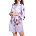 thumbnail image 1 of LSLJS Cardigan Imprimé Ample pour Femmes Ceinture Peignoir Court, Robes Cadeaux pour Femmes, 1 of 4