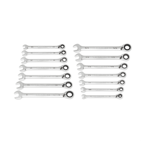 Gearwrench 14 Pc. 90-Tooth 12 Point SAE Reversible Ratcheting Wrench Set