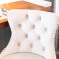 thumbnail image 5 of Cupreous Nailheads and Foam Filler / Velvet Barstools for Kitchen Use Set of 2, 5 of 7