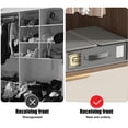 thumbnail image 3 of WRKEKC Clearance Bedding Storage Box with Clear PVC Window, Foldable Fabric Organizer for Sheets, Blankets, and Towels, 3 of 7